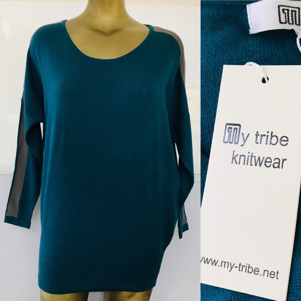 MY TRIBE KNITWEAR NWT Angora Blend SWEATER XS